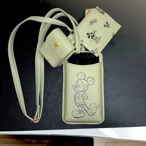 SOLD Mickey mouse lanyard/ crossbody with phone case, wallet and airpods case